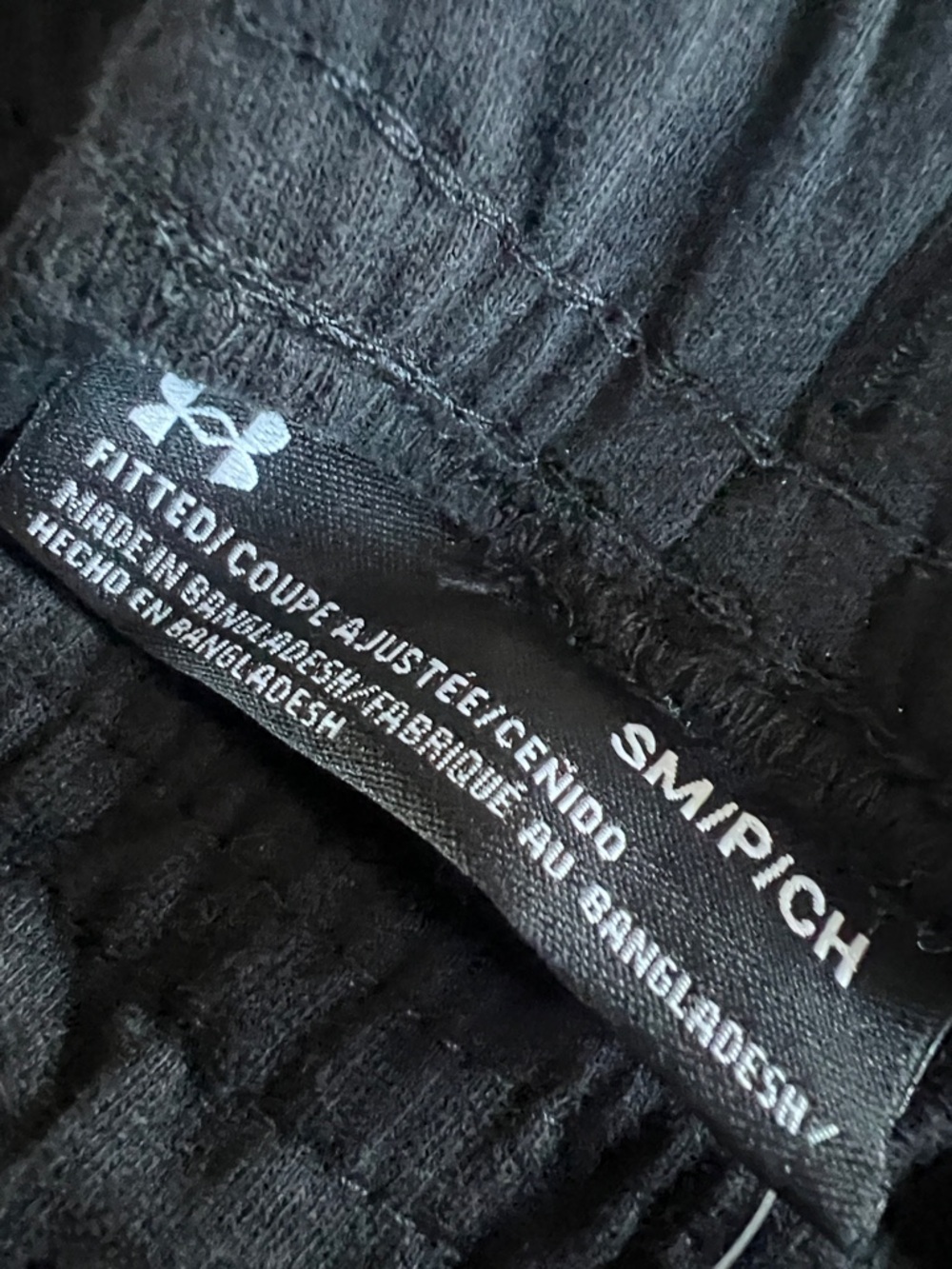 Under Armour Black Sweatpants with White Logo - Picture 3 of 4